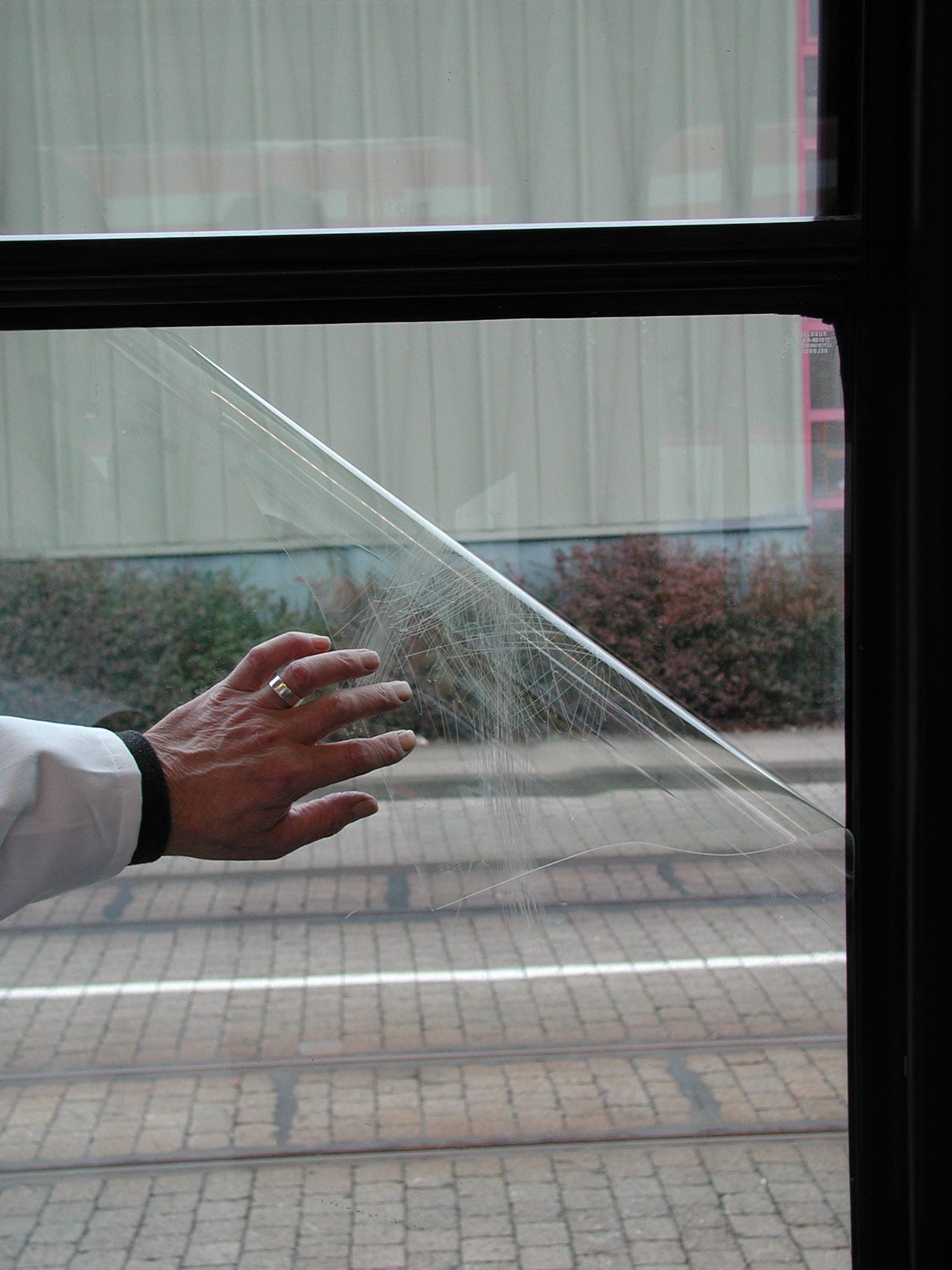 Modern storefront glass kept clean with anti-graffiti film